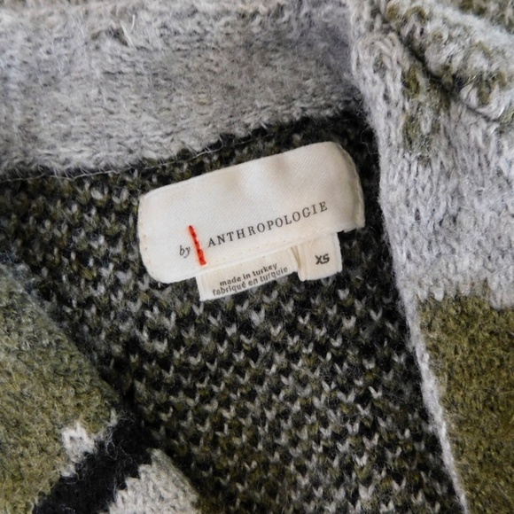 ANTHROPOLOGIE Vero Camo Cardigan Sweater Camouflage Pockets Gorpcore X-Small - Picture 12 of 15